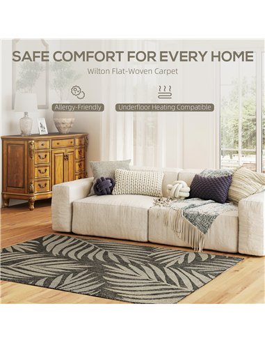 HOMCOM UV Resistant Indoor & Outdoor Area Rug, Easy-Cleaning Machine Washable Rug for Patio, Garden, Kitchen, Bathroom or Living