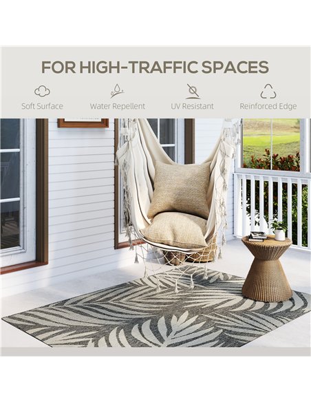 HOMCOM UV Resistant Indoor & Outdoor Area Rug, Easy-Cleaning Machine Washable Rug for Patio, Garden, Kitchen, Bathroom or Living - pic 204799 | FastDaddyshop