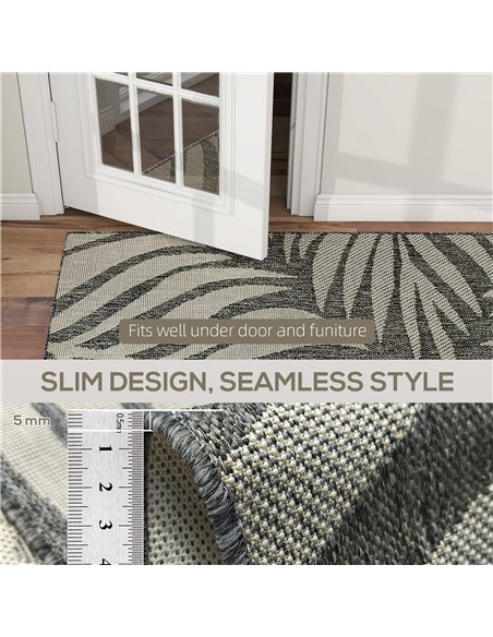 HOMCOM UV Resistant Indoor & Outdoor Area Rug, Easy-Cleaning Machine Washable Rug for Patio, Garden, Kitchen, Bathroom or Living - pic 204801 | FastDaddyshop
