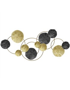 HOMCOM Metal Wall Art, Modern Hanging Wall Decor with Multi-Disc Design for Living Room