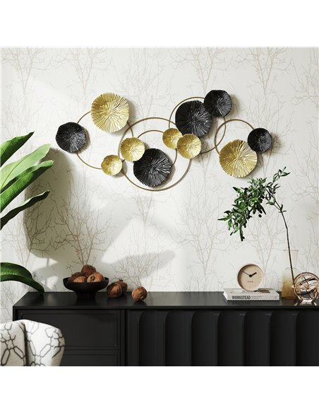 HOMCOM Metal Wall Art, Modern Hanging Wall Decor with Multi-Disc Design for Living Room - pic 204812 | FastDaddyshop