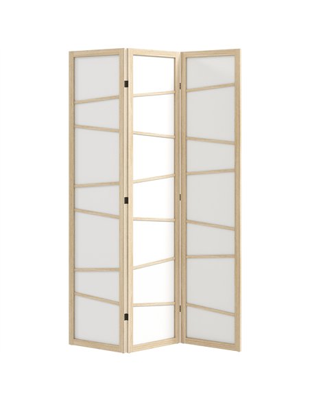 HOMCOM Wooden Folding Privacy Screen, 3 Panel Room Divider for Bedroom, Natural Wood Finish - pic 204822 | FastDaddyshop