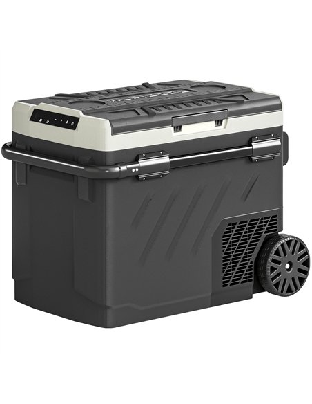Outsunny 49L Compressor Car Fridge Freezer, Dual Zone Camping Refrigerator with App Control, Telescopic Handle, -20℃-20℃ - pic 204867 | FastDaddyshop