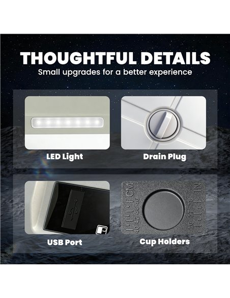 Outsunny 49L Compressor Car Fridge Freezer, Dual Zone Camping Refrigerator with App Control, Telescopic Handle, -20℃-20℃ - pic 204875 | FastDaddyshop