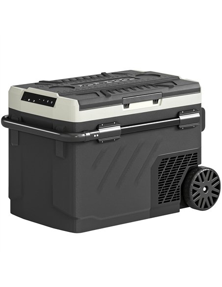 Outsunny 40L Compressor Car Fridge Freezer, Dual Zone Camping Refrigerator with App Control, Telescopic Handle, -20℃-20℃ - pic 204876 | FastDaddyshop
