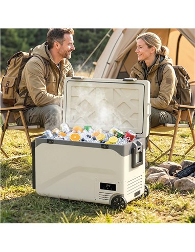Outsunny 42.5L Compressor Car Fridge Freezer, Camping Refrigerator with App Control, 20℃-20℃