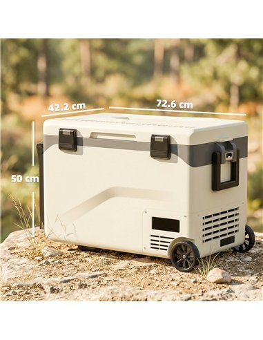 Outsunny 42.5L Compressor Car Fridge Freezer, Camping Refrigerator with App Control, 20℃-20℃
