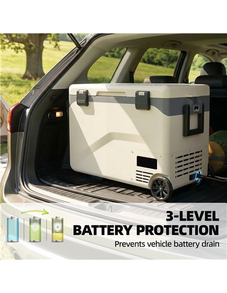 Outsunny 42.5L Compressor Car Fridge Freezer, Camping Refrigerator with App Control, 20℃-20℃ - pic 204890 | FastDaddyshop