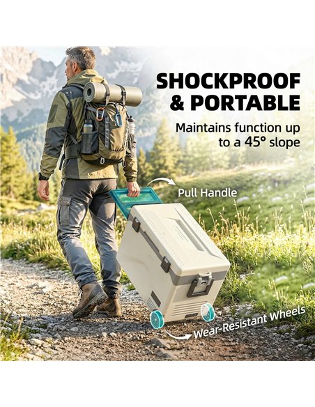 Outsunny 42.5L Compressor Car Fridge Freezer, Camping Refrigerator with App Control, 20℃-20℃ - pic 204891 | FastDaddyshop