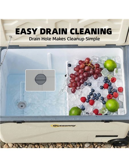 Outsunny 42.5L Compressor Car Fridge Freezer, Camping Refrigerator with App Control, 20℃-20℃ - pic 204893 | FastDaddyshop