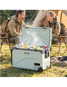Outsunny 42.5L Compressor Car Fridge Freezer, Camping Refrigerator with App Control, 20℃-20℃ 2