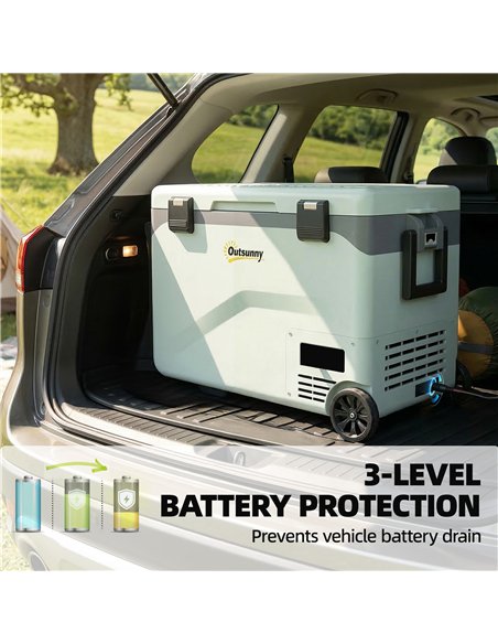 Outsunny 42.5L Compressor Car Fridge Freezer, Camping Refrigerator with App Control, 20℃-20℃ - pic 204899 | FastDaddyshop