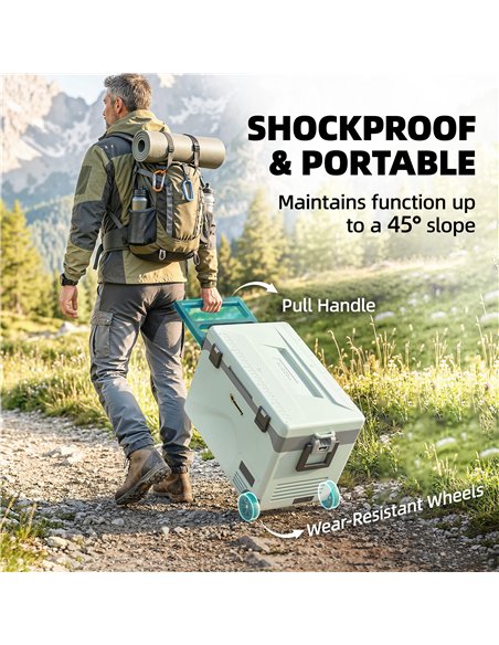 Outsunny 42.5L Compressor Car Fridge Freezer, Camping Refrigerator with App Control, 20℃-20℃ - pic 204900 | FastDaddyshop
