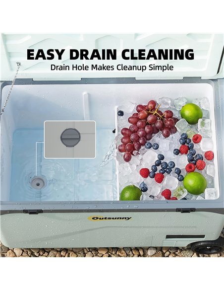 Outsunny 42.5L Compressor Car Fridge Freezer, Camping Refrigerator with App Control, 20℃-20℃ - pic 204902 | FastDaddyshop