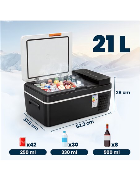 Outsunny 20L Compressor Car Fridge Freezer, Camping Refrigerator with App Control, 12/24V DC and 100-240V AC, - pic 204905 | FastDaddyshop