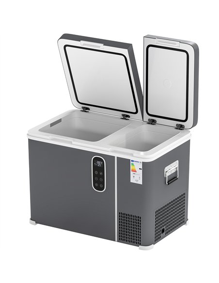 Outsunny 45L Compressor Car Fridge Freezer, Dual Zone Camping Refrigerator with App Control, Grey - pic 204912 | FastDaddyshop