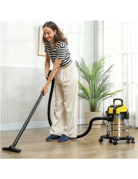 HOMCOM Wet and Dry Vacuum Cleaner, 1200W 20L Wet & Dry Vacuum Cleaner w/ Blower, Triple Filters for Workshop, Home, Carpet - pic 204976 | FastDaddyshop