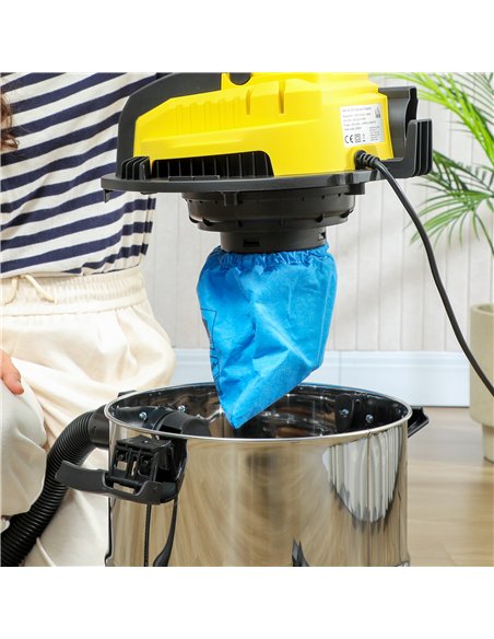 HOMCOM Wet and Dry Vacuum Cleaner, 1200W 20L Wet & Dry Vacuum Cleaner w/ Blower, Triple Filters for Workshop, Home, Carpet - pic 204983 | FastDaddyshop