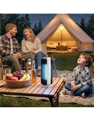 Outsunny Electric Fly Zapper Indoor, Fly Killer with Fan, 365nm LED Light, Auto On Off Sensor, 8 W Bug Zapper with Handle