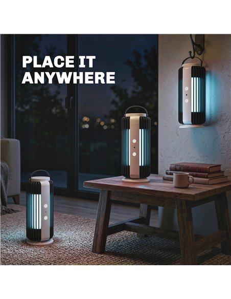 Outsunny Electric Fly Zapper Indoor, Fly Killer with Fan, 365nm LED Light, Auto On Off Sensor, 8 W Bug Zapper with Handle - pic 204991 | FastDaddyshop