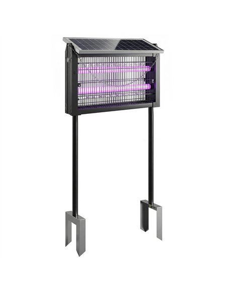 Outsunny Solar Bug Zapper Outdoor, 3500 V Electric Mosquito Fly Zapper with 4.3 m Cord, Dusk-to-Dawn Control, Black - pic 204993 | FastDaddyshop