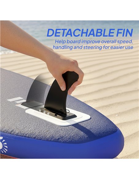 Outsunny Inflatable Stand Up Paddle Board, 305x89x15cm Extra-Wide SUP with Non-Slip EVA Deck, Adj Aluminum Paddle - pic 205009 | FastDaddyshop