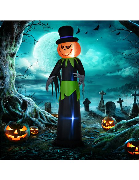 Outsunny 8ft Light-Up Pumpkin Man Halloween Decoration - pic 205021 | FastDaddyshop