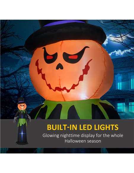 Outsunny 8ft Light-Up Pumpkin Man Halloween Decoration - pic 205023 | FastDaddyshop