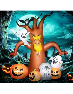 Outsunny 7.9ft Light-Up Halloween Tree Inflatable 2