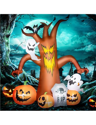 Outsunny 7.9ft Light-Up Halloween Tree Inflatable