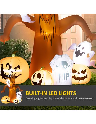 Outsunny 7.9ft Light-Up Halloween Tree Inflatable