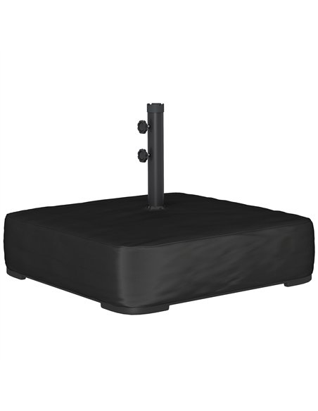 Outsunny Garden Parasol Base 80 kg Sand Filled Heavy Duty Stand for Cantilever Umbrellas and 48 mm Poles Black - pic 205236 | FastDaddyshop