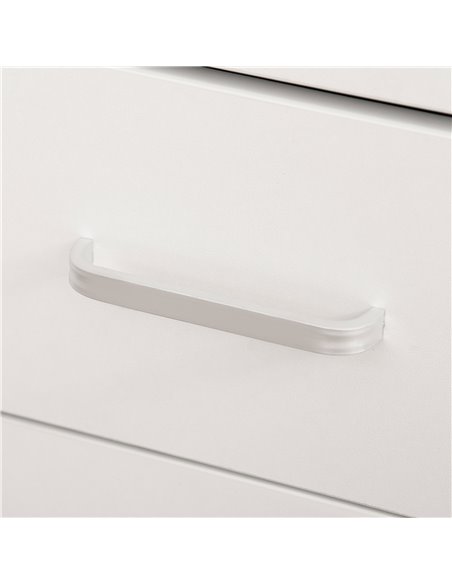 HOMCOM Computer Desk, Home Office Desk with Lockable Drawer, Storage Shelf for Study Bedroom, 110 x 50 x 76 cm, White - pic 20526 | FastDaddyshop