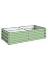 Outsunny Raised Beds for Garden, Galvanised Outdoor Planters, for Herbs and Vegetables, Use for Patio, Garden, Balcony