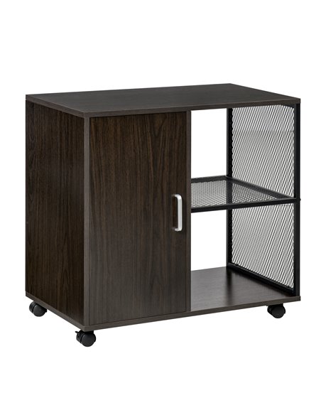 HOMCOM Printer Stand, Home Office Mobile Storge, Walnut Brown - pic 20537 | FastDaddyshop