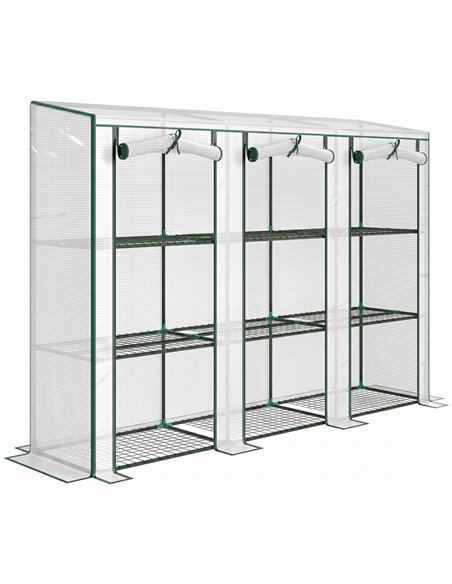 Outsunny 46 x 215cm Nine-Shelf Greenhouse - pic 205407 | FastDaddyshop