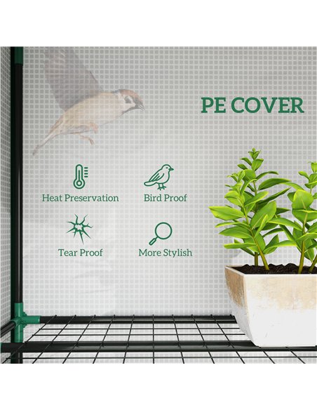 Outsunny 46 x 215cm Nine-Shelf Greenhouse - pic 205410 | FastDaddyshop