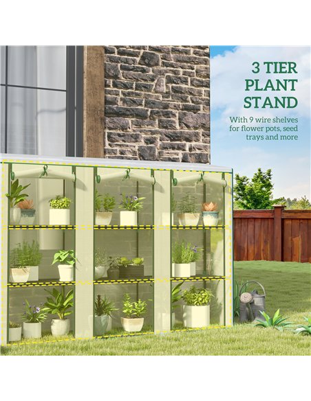Outsunny 46 x 215cm Nine-Shelf Greenhouse - pic 205411 | FastDaddyshop