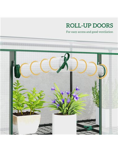 Outsunny 46 x 215cm Nine-Shelf Greenhouse