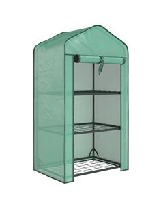 Outsunny Three-Tier Mini Greenhouse - Green