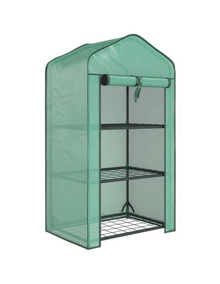 Outsunny Three-Tier Mini Greenhouse - Green - pic 205416 | FastDaddyshop