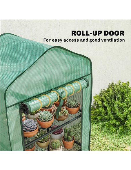 Outsunny Three-Tier Mini Greenhouse - Green - pic 205421 | FastDaddyshop