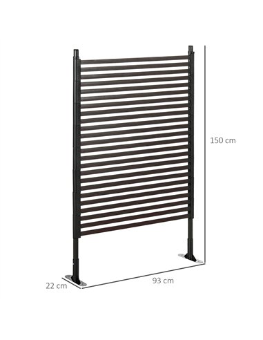 Outsunny Garden Fence with 2 Standing Ways for Hard & Soft Ground, Decorative Outdoor Divider, Animal Barrier Fence, Brown