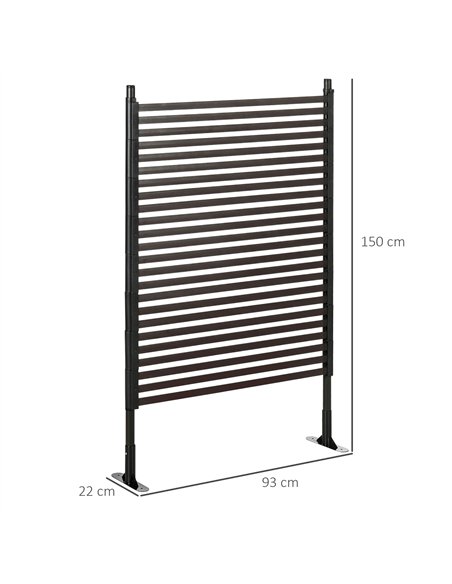 Outsunny Garden Fence with 2 Standing Ways for Hard & Soft Ground, Decorative Outdoor Divider, Animal Barrier Fence, Brown - pic 205454 | FastDaddyshop