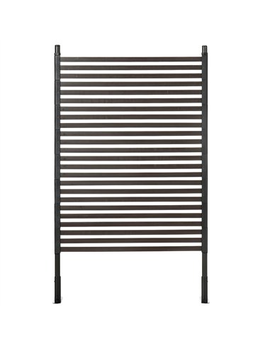 Outsunny Garden Fence with 2 Standing Ways for Hard & Soft Ground, Decorative Outdoor Divider, Animal Barrier Fence, Brown