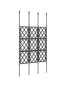 Outsunny Foldable Garden Trellis, Lattice Climbing Support Trellis for Garden, DIY Assembly, 85 x 197 cm, Black