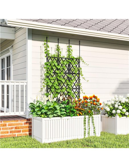 Outsunny Foldable Garden Trellis, Lattice Climbing Support Trellis for Garden, DIY Assembly, 85 x 197 cm, Black - pic 205468 | FastDaddyshop