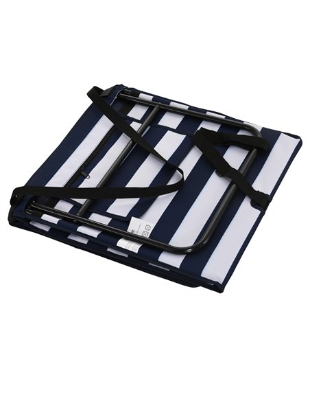 Outsunny Set of 2 Foldable Garden Beach Chair Mat, Outdoor Sun Lounger Seats with Adjustable Back, Magazine Pocket, Carry Strap - pic 205505 | FastDaddyshop