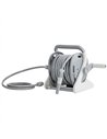 Outsunny Portable Garden Hose Reel, 20+2 m Wall Mounted Hose Reel with 2 Patterns Spray Nozzle and Crank Handle, Grey