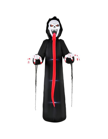 Outsunny 10 FT Halloween Inflatable Skeleton, Scary Halloween Decoration with Built-in LED Lights for Indoor Outdoor Decor - pic 205650 | FastDaddyshop